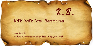 Kövécs Bettina névjegykártya