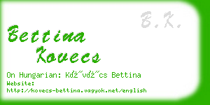 bettina kovecs business card