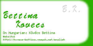 bettina kovecs business card